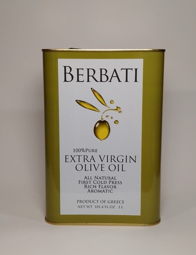 Berbati, Greek  Extra Virgin Olive Oil, 3 Lt. Tin Product Image